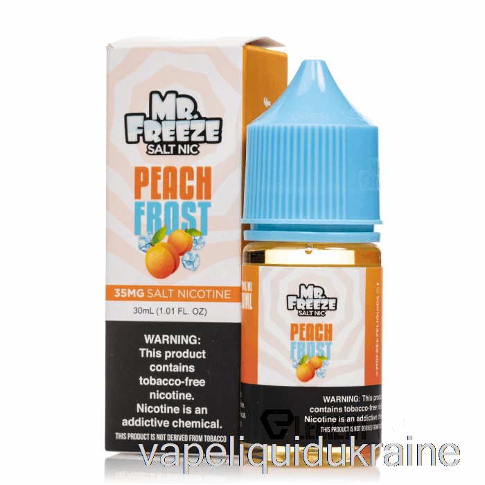 Vape Liquid Ukraine Peach Frost - Mr Freeze Salts - 30mL 50mg
